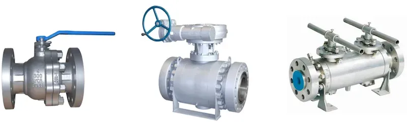 Ball valve floating and trunnion